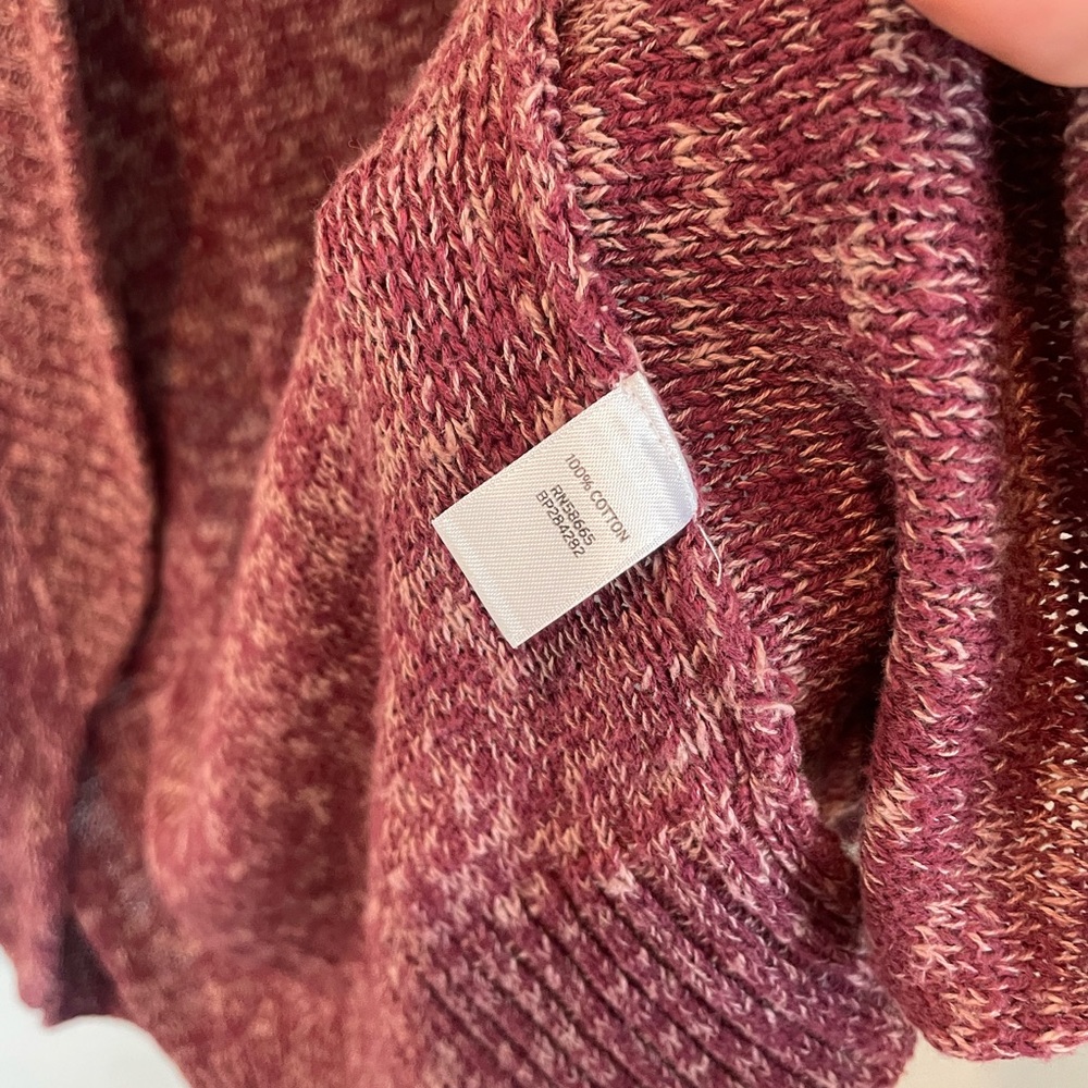 BP Nordstrom Maroon Open Front Cardigan Sweater Women’s Small Cozy Knit - Picture 5 of 8